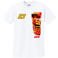 T-shirt blanc 23XI Racing pour homme, motif voiture Bubba Wallace McDonald's