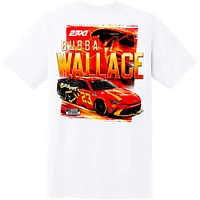 T-shirt blanc 23XI Racing pour homme, motif voiture Bubba Wallace McDonald's
