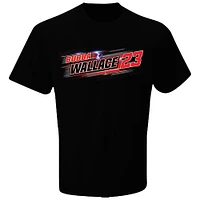 Men's Checkered Flag Sports  Black Bubba Wallace Name & Number T-Shirt