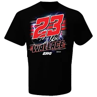 Men's Checkered Flag Sports  Black Bubba Wallace Name & Number T-Shirt