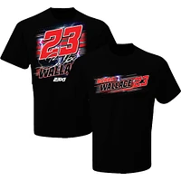 Men's Checkered Flag Sports  Black Bubba Wallace Name & Number T-Shirt