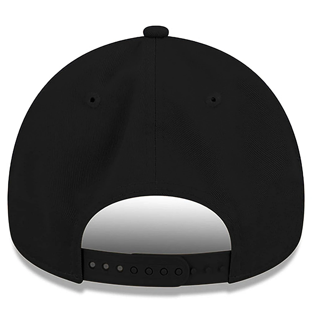 Men's New Era Black Bubba Wallace  9FORTY A-Frame Patch Adjustable Hat