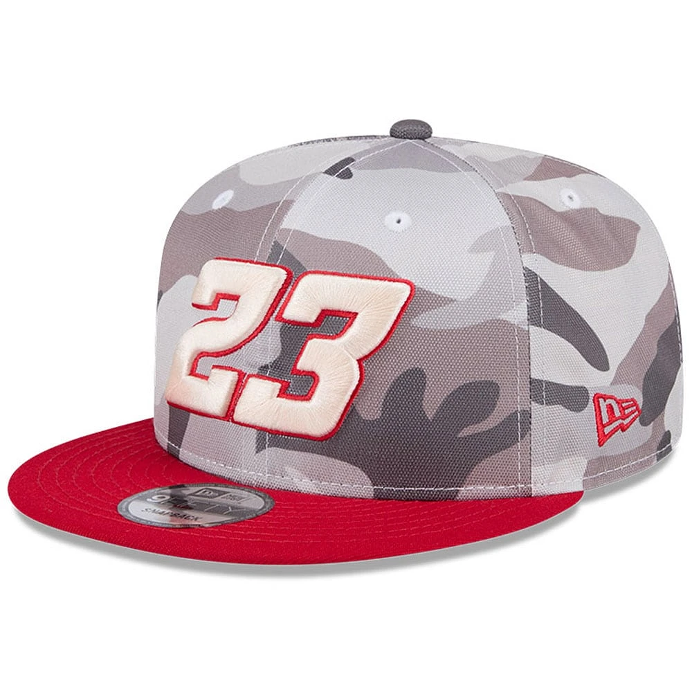 Men's New Era Camo/Scarlet Bubba Wallace 9FIFTY Snapback Hat