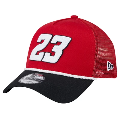 Casquette Snapback Bubba Wallace Rope 9FORTY Trucker rouge/noir New Era pour hommes