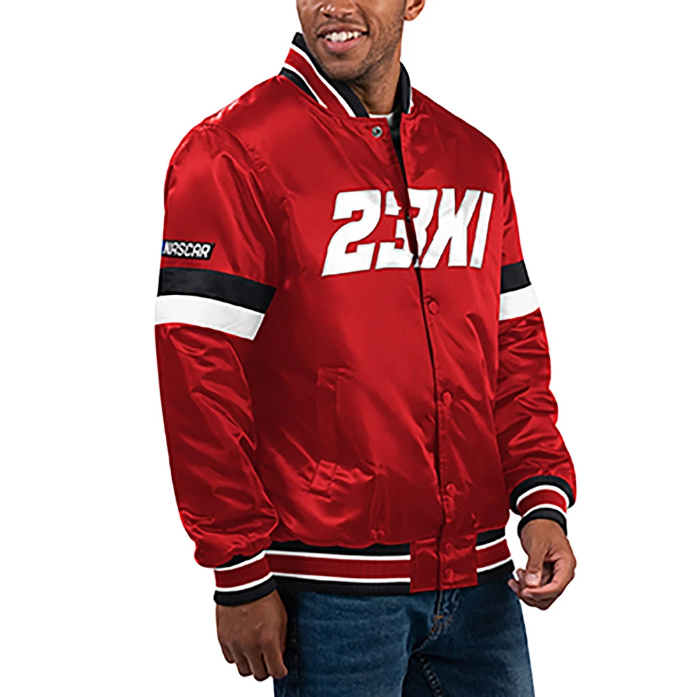 Veste universitaire à bouton-pression pour hommes Starter Red Bubba Wallace Home Game