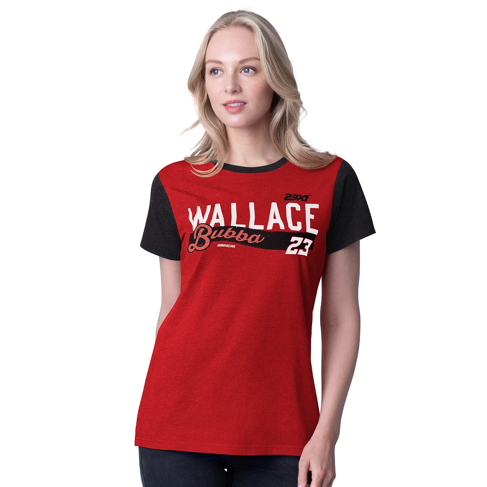 Women's G-III 4Her by Carl Banks Red Bubba Wallace Racer Color Blocked T-Shirt