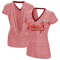 T-shirt pour femme Touch Heather Red Bubba Wallace Halftime Back Wrap