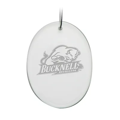 Bucknell Bison 2.75'' x 3.75'' Glass Oval Ornament