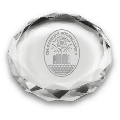 Bucknell Bison Team 3'' Optic Crystal Faceted Paperweight