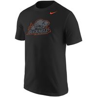 Men's Nike Black Bucknell Bison Logo Color Pop T-Shirt