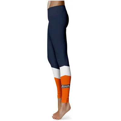 Bucknell Bison Women's Color Block Yoga Leggings - Navy
