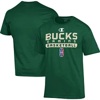 T-shirt unisexe Champion Green Bucks Gaming On-Court 2K League Authentic Practice