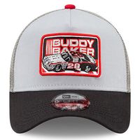 Men's New Era Black/Gray Buddy Baker Legends 9FORTY A-Frame Adjustable Trucker Hat