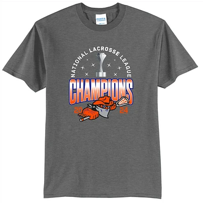 T-shirt des champions de la Coupe NLL 2024 Buffalo Bandits en graphite pour jeunes