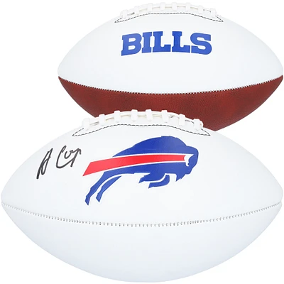 Ballon de football Franklin White Panel autographié par Amari Cooper Buffalo Bills