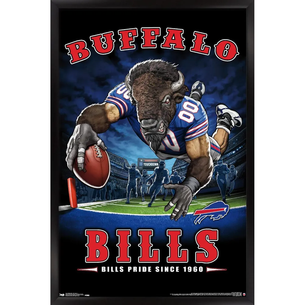 Lids Buffalo Bills 24.25'' x 35.75'' Framed Mascot Endzone Poster