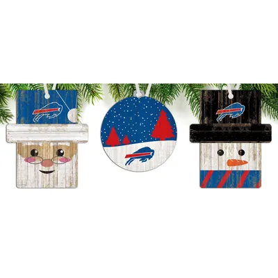 Buffalo Bills 3-Pack Ornament Set