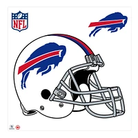 Buffalo Bills - Autocollant mural repositionnable pour casque d'équipe 36''