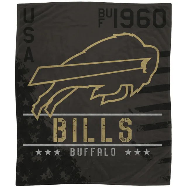 Northwest NFL Buffalo Bills Gridiron Fleece Throw Blanket, Team Colors, 50  x 60