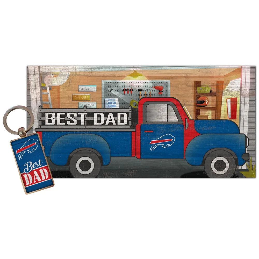 Lids Buffalo Bills 6'' x 12'' Best Dad Truck Sign & Key Chain Bundle