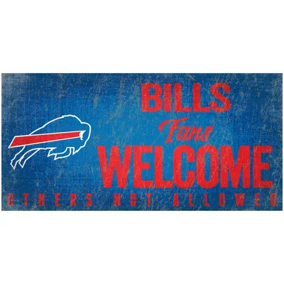 Buffalo Bills 6" x 12" Fans Welcome Sign