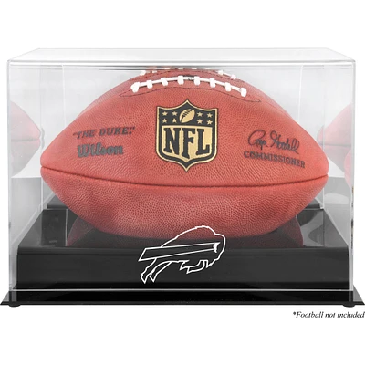 Vitrine de présentation du logo de football Buffalo Bills à base noire avec dos miroir
