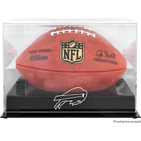 Vitrine de présentation du logo de football Buffalo Bills à base noire avec dos miroir