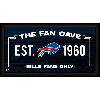 Buffalo Bills Encadré 10" x 20" Fan Cave Collage