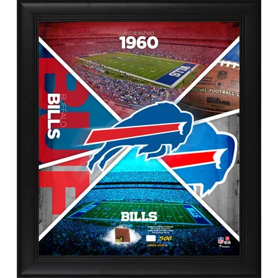 Buffalo Bills Fanatics Authentic Framed 15" x 17" Team Impact Collage with a Piece of Game-Used Football - Limited Edition of 500