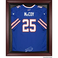 Vitrine de présentation encadrée en acajou pour maillots des Buffalo Bills