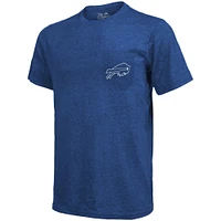Buffalo Bills Majestic Threads Tri-Blend Pocket T-Shirt - Royal