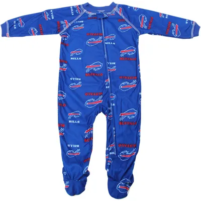 Buffalo Bills Newborn Full Zip Raglan Coverall - Royal Blue
