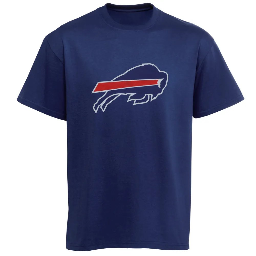 Women's New Era Buffalo Bills White & Royal Ombre V-Neck T-Shirt