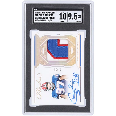 Cornelius Bennett Buffalo Bills Autographié 2023 Panini Flawless Distinguished Patch Autographié 3 Couleur Relic #DPA-CBE #21/25 SGC Authentifié 9.5/10 Carte