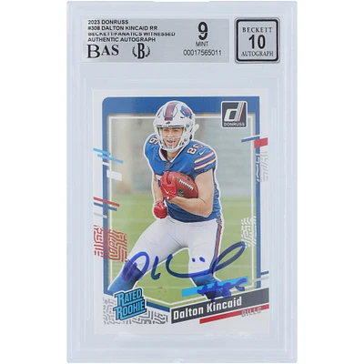 V106832 Bills Dalton Kincaid Buffalo Bills Carte Panini Donruss autographiée 2023 #308 Beckett Fanatics Witnessed Authenticated 9/10 Rookie 86 Dalton Kincaid AUT PAA TRADING CARDS 45646 AUTTRC CA01F06893 #43