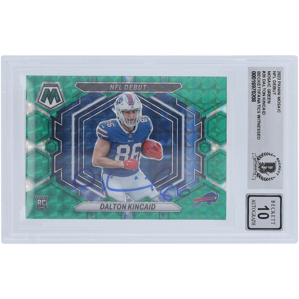 Dalton Kincaid Buffalo Bills Autographed 2023 Panini Mosaic Mosaic #ND-20 Beckett Fanatics Witnessed Authenticated Rookie Card