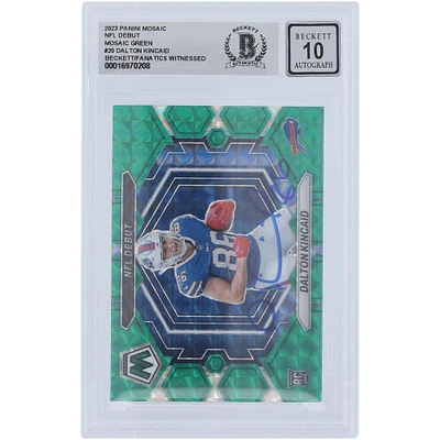 Dalton Kincaid Buffalo Bills Autographed 2023 Panini Mosaic Mosaic #ND-20 Beckett Fanatics Witnessed Authenticated Rookie Card