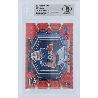 Dalton Kincaid Buffalo Bills Autographed 2023 Panini Mosaic Mosaic #ND-20 Beckett Fanatics Witnessed Authenticated Rookie Card
