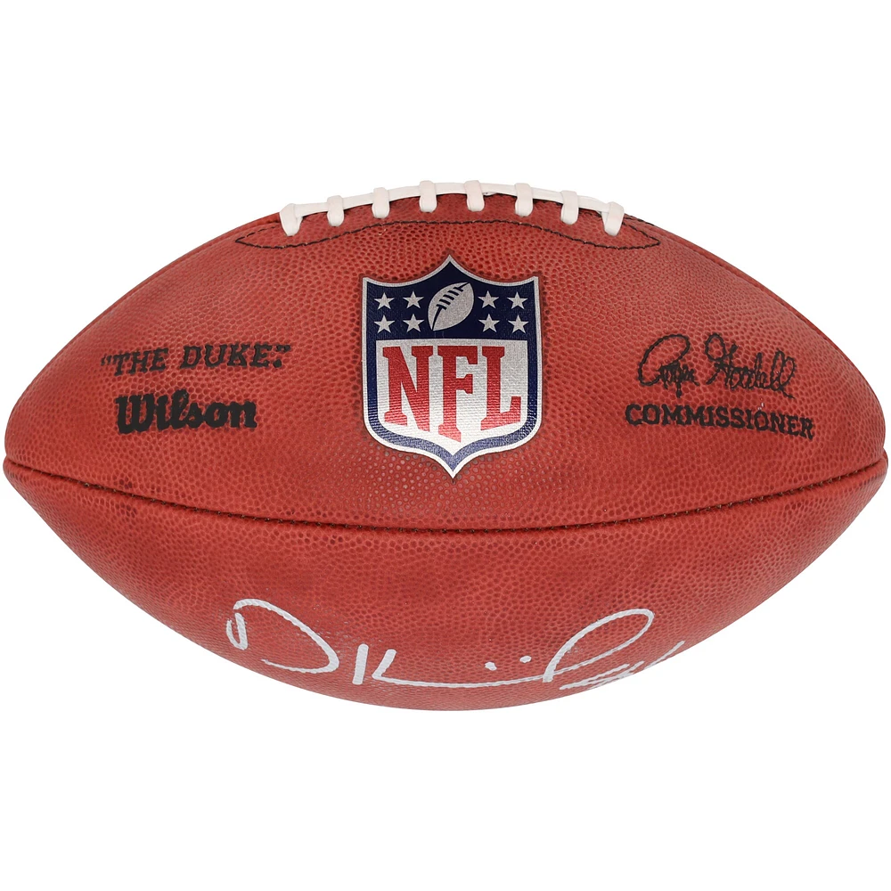 Ballon de football en couleur autographié par Dalton Kincaid par Buffalo Bills