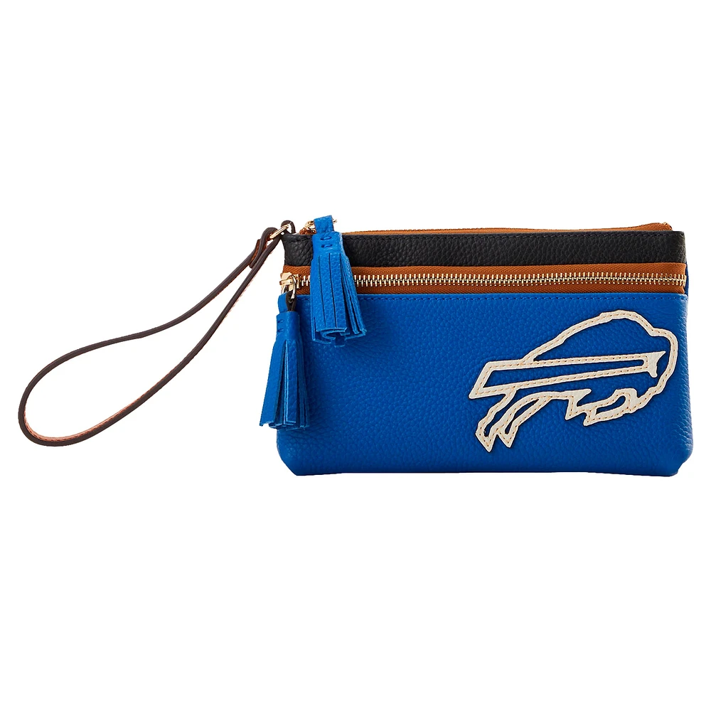 Pochette à double fermeture éclair pour le champ intérieur des Buffalo Bills de Dooney & Bourke