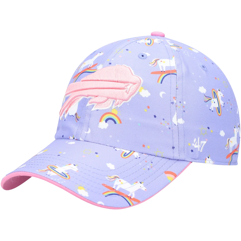 Casquette réglable Buffalo Bills Unicorn Clean Up pour fille d'âge préscolaire '47