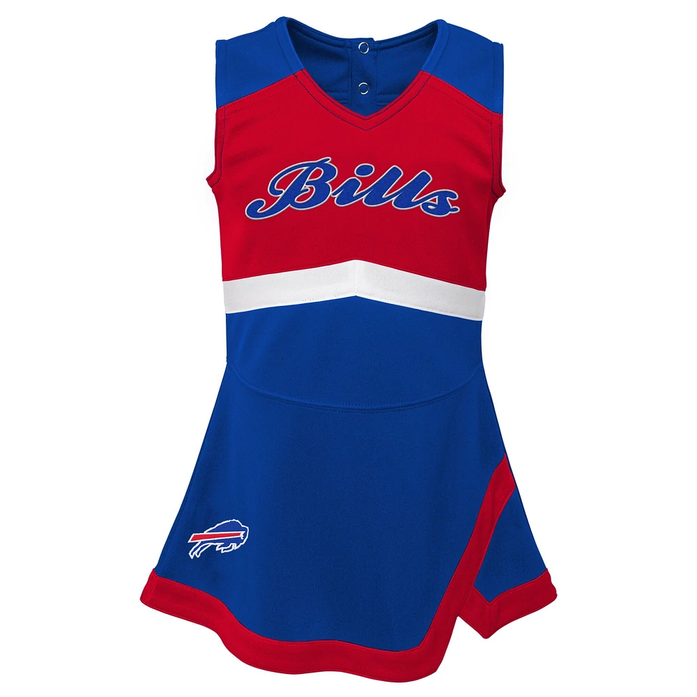 Filles préscolaires Royal Buffalo Bills deux pièces Cheer Captain Jumper Dress avec Bloomer Set