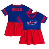 Robe en jersey tendance pour petite fille Royal Buffalo Bills Stadium Lights