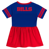 Robe en jersey tendance pour petite fille Royal Buffalo Bills Stadium Lights