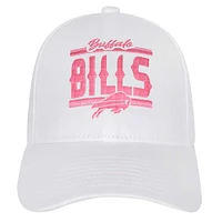 Casquette réglable structurée entièrement blanche Buffalo Bills pour jeunes filles