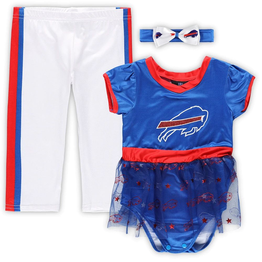 Ensemble de costumes pour enfant Royal/White Buffalo Bills Tailgate Tutu Game Day