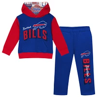 Ensemble sweat à capuche et pantalon en polaire pour bébé Royal Buffalo Bills Coin Toss