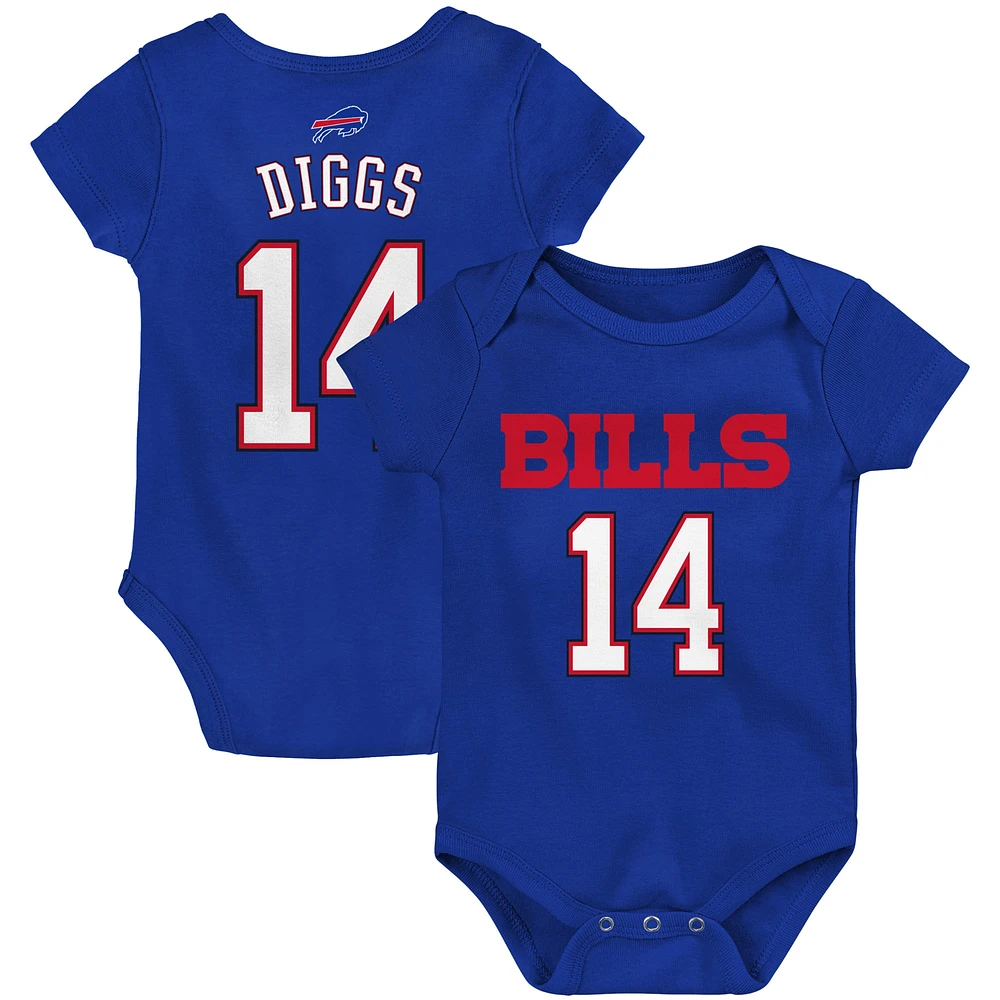 Infant Stefon Diggs Royal Buffalo Bills Mainliner Player Name & Number Bodysuit