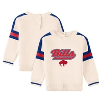 Infant WEAR by Erin Andrews Cream Buffalo Bills Throwback Script Sweater