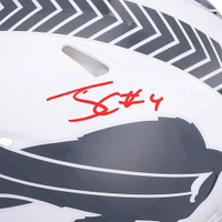 Casque authentique Riddell 2024 Salute To Service Speed ​​autographié par James Cook Buffalo Bills